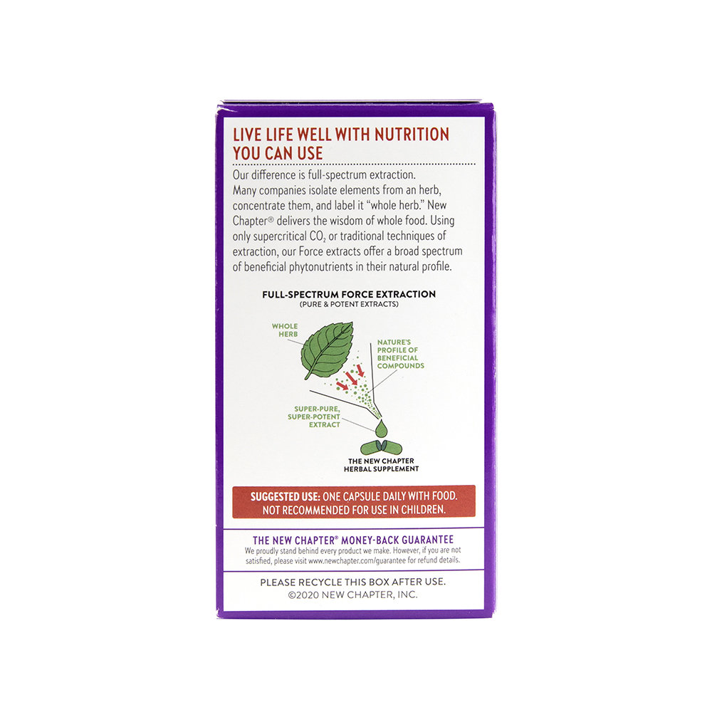 New Chapter cinnamon supplement nutrition details