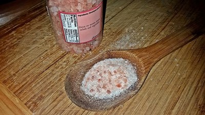 An image of pink salt which is used to create Sole 